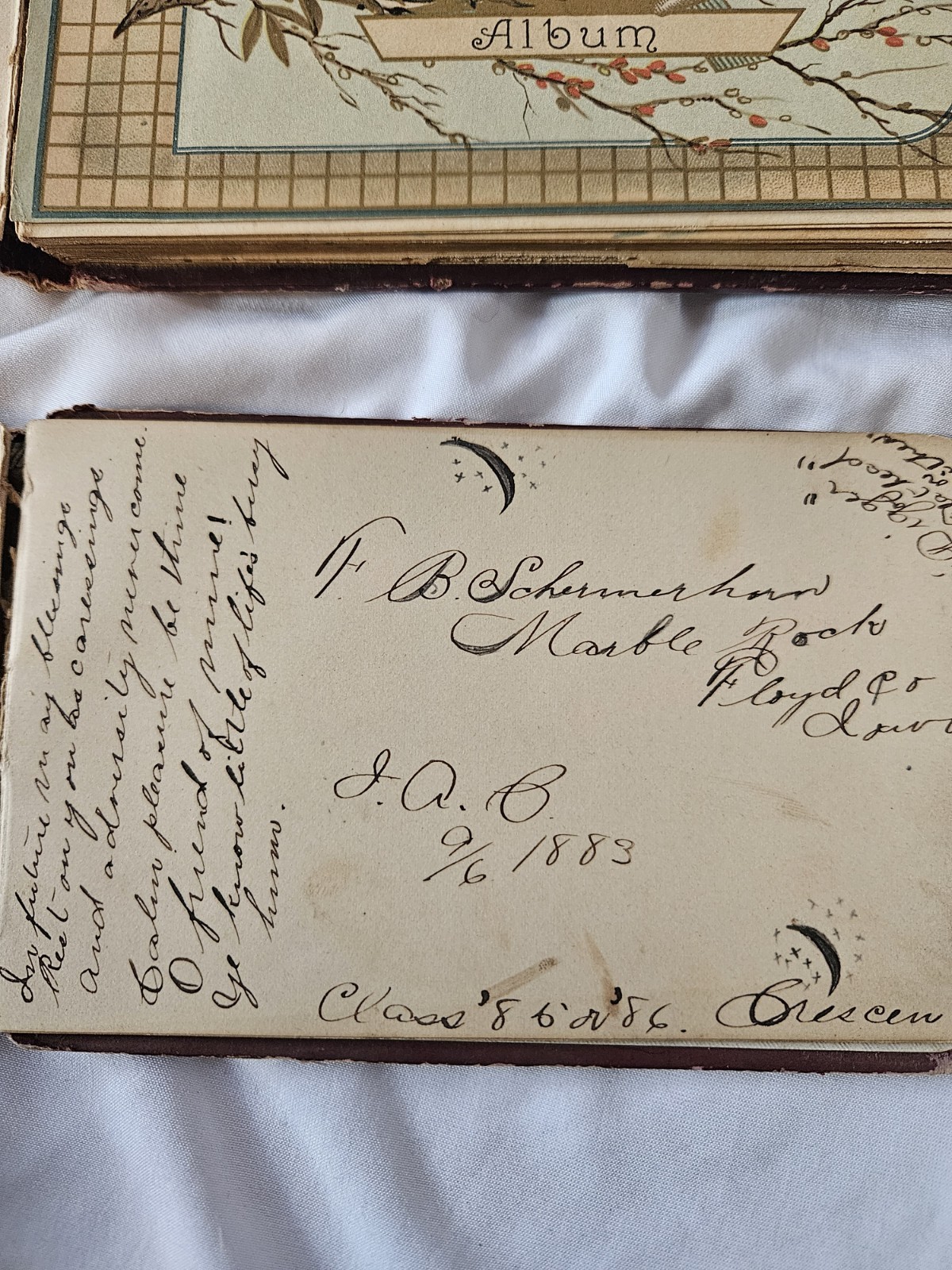 Lot 2 Antique Vintage 1880’s Autograph Books Iowa Texas Nearly Full