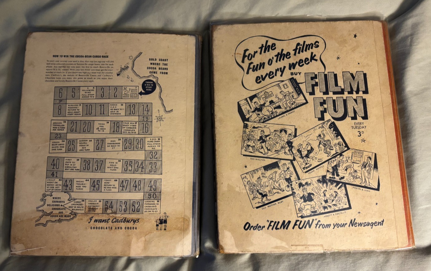 1953 & 1955 UK Super Cinema Annual – movie tie-in VG Man from Planet X sci-fi