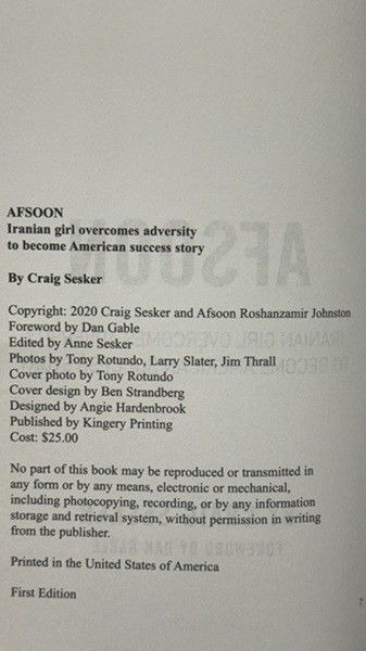 Afsoon by Craig Sesker – LIKE NEW, RARE