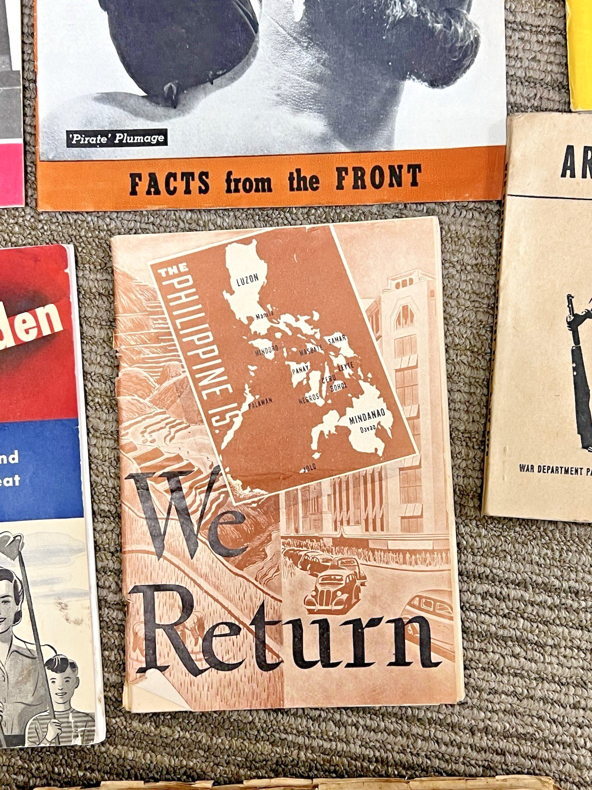Lot 8 Vintage Military Wartime Newspaper Guinea Gold Books Magazines Pamphlets