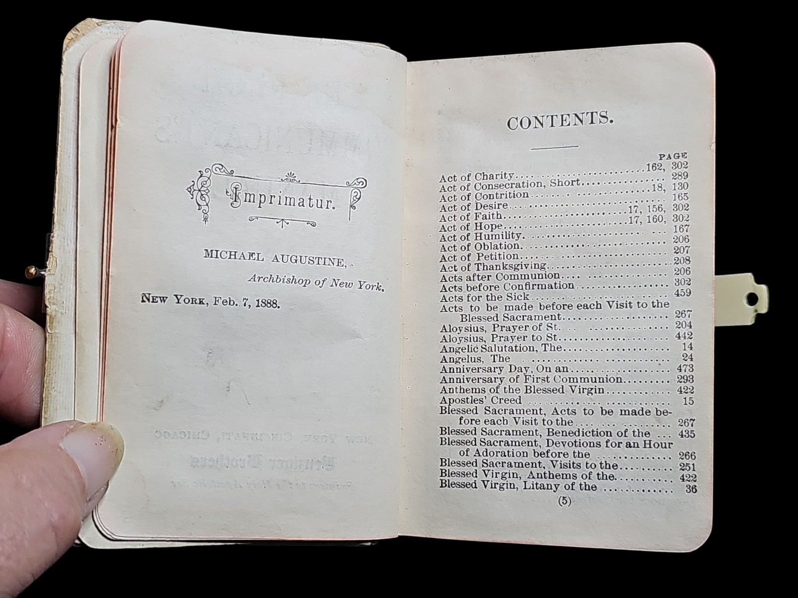 Antique 1888 Celluloid Prayer Book The First Communicants Manual Devotional