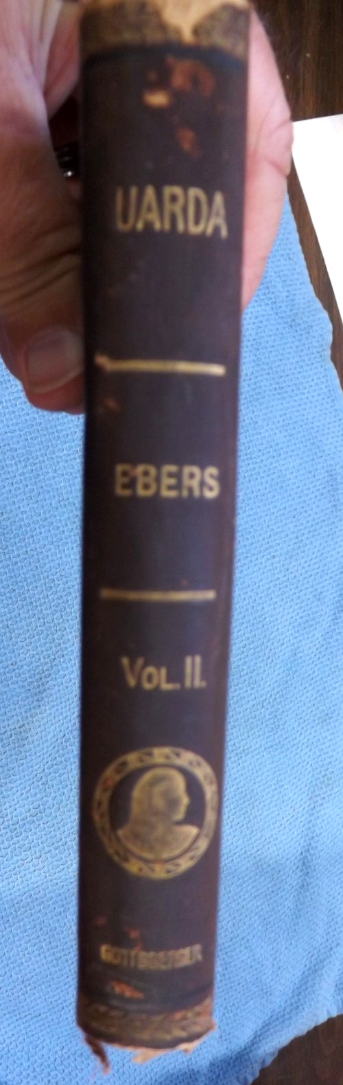 ANTIQUE 1886 UARDA GEORGE EBERS ROMANCE OF ANCIENT EGYPT VOL. II Bell 320 pages
