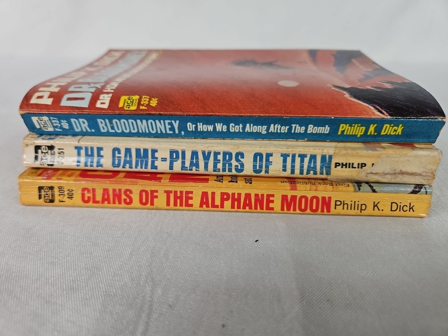 PHILIP K. DICK Lot of 3 Vintage Paperback Books Vintage 1960s Pulp Sci-Fi