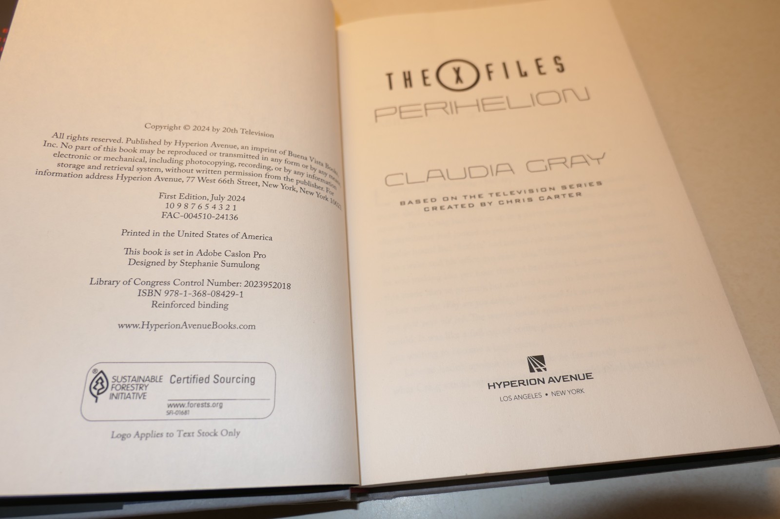 The X-Files: Perihelion Claudia Gray First Edition July 2024 Hardback