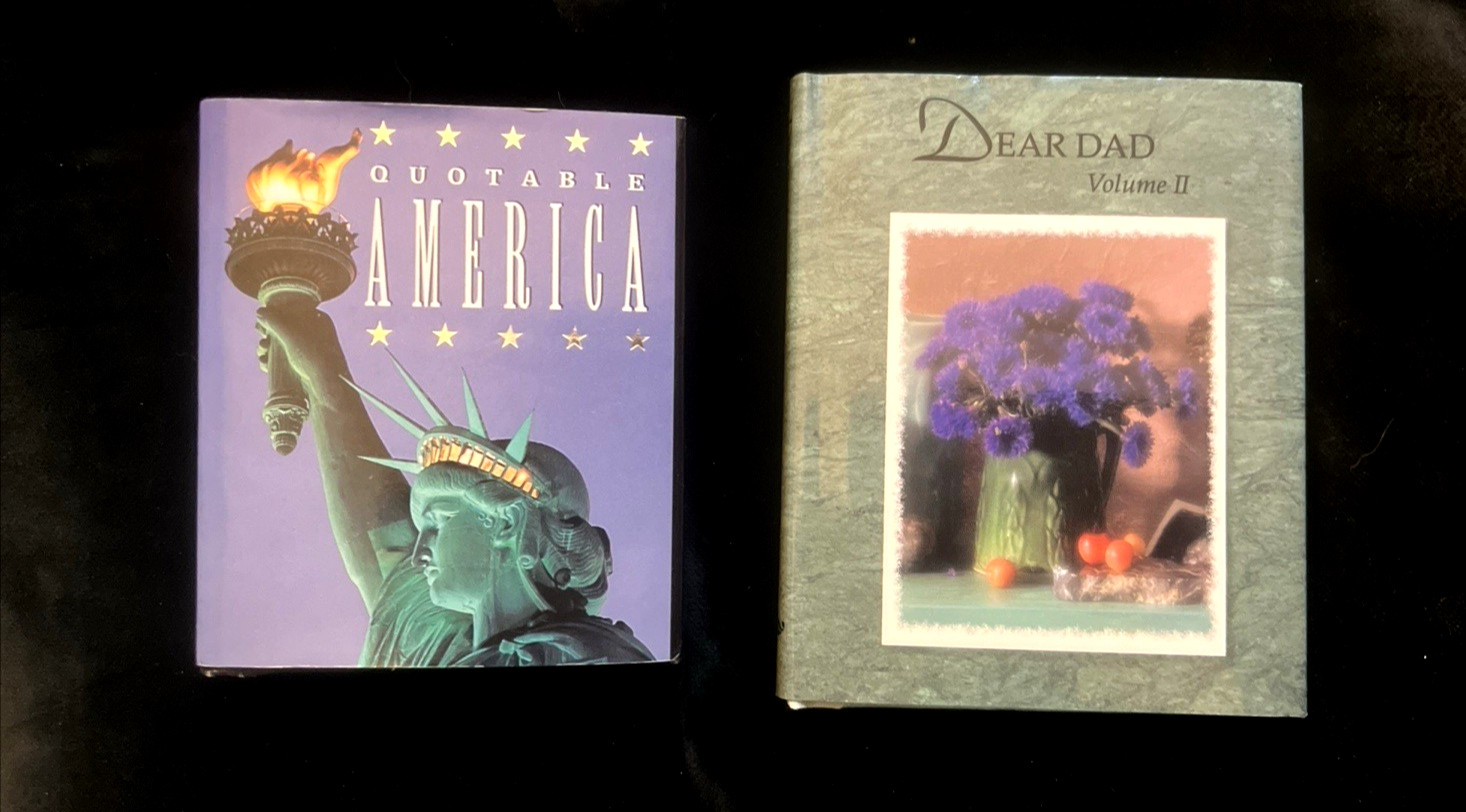 Dear Dad-Vol II( Halllmark) +Quotable America(Running Press) -2 HBDJ Mini books
