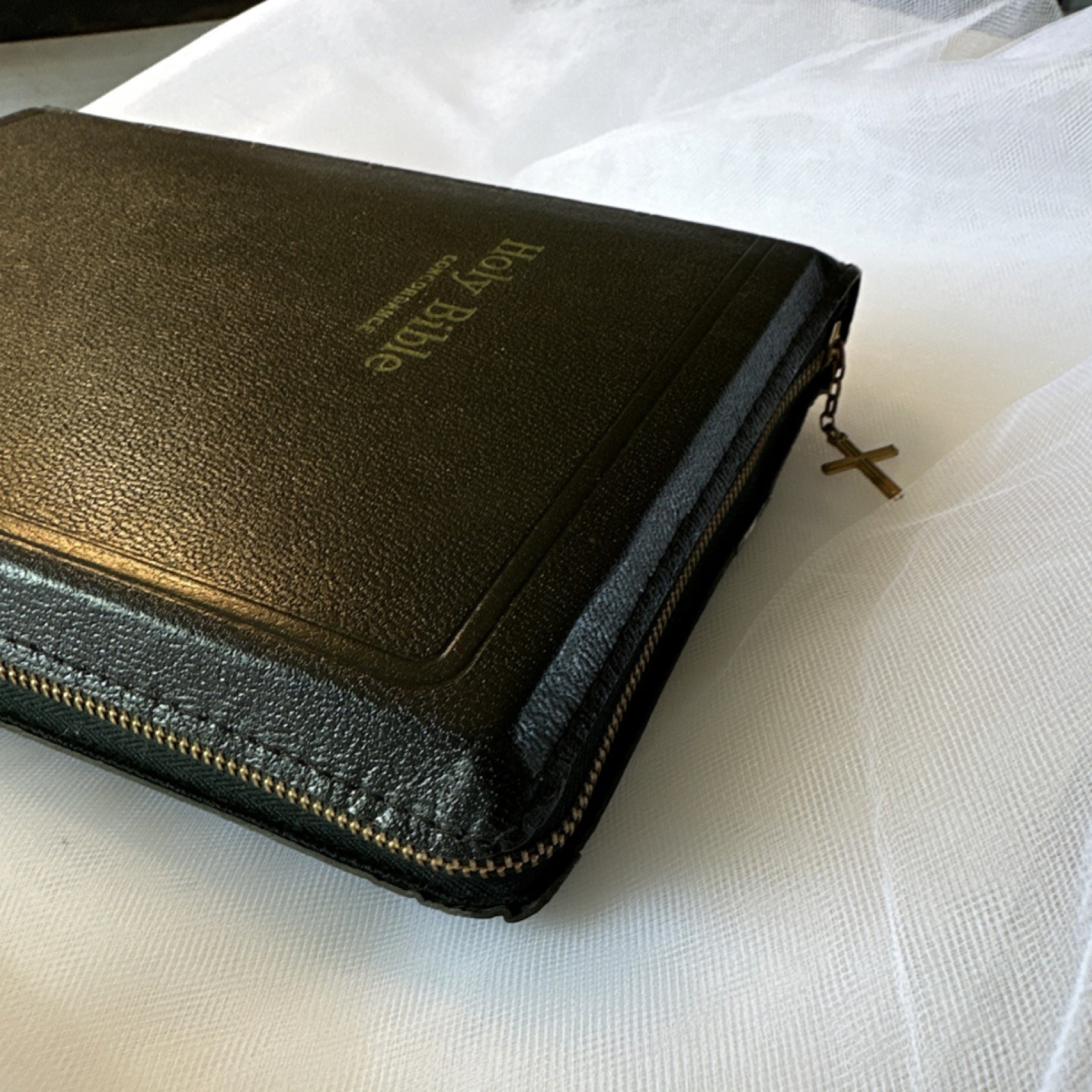 Antiq 1913 Holy Bible Concordanc Zipper Cover Cross Pull 16 Color Maps Red Edges