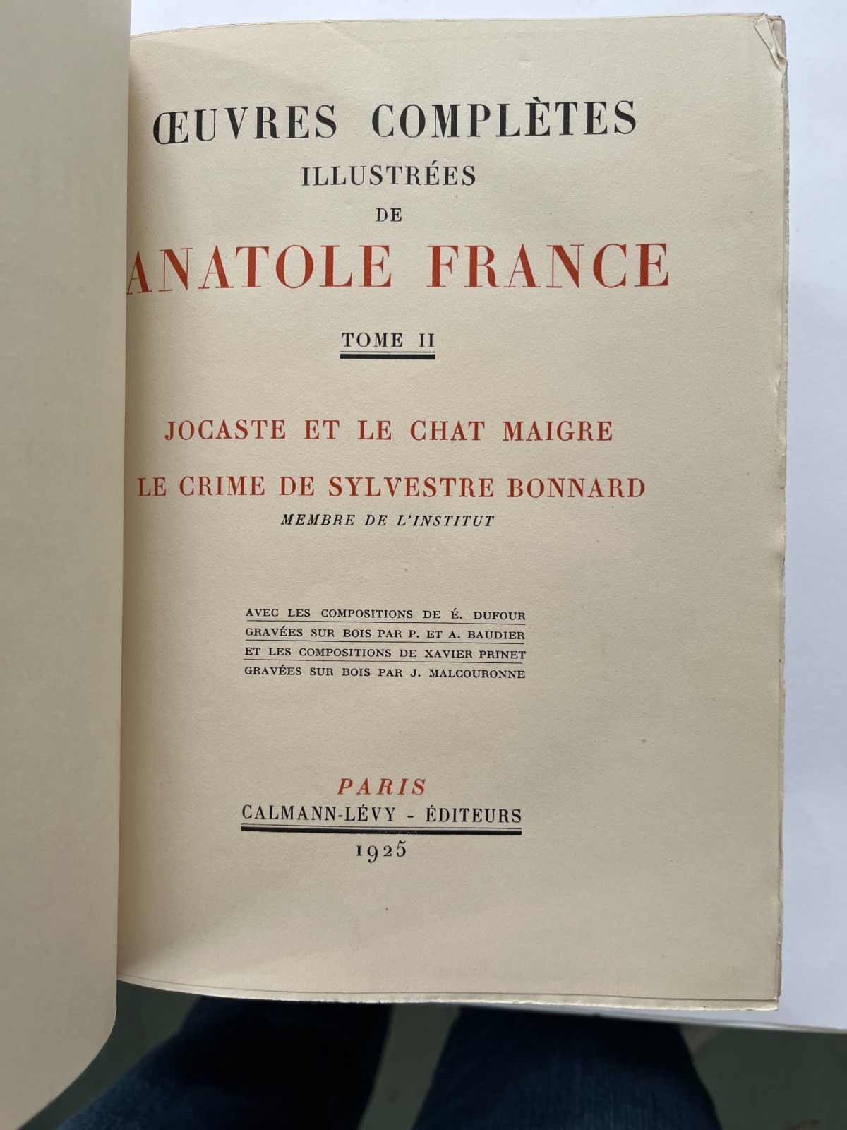 ANATOLE FRANCE ~ Oeuvres illustrated 1925-26 Paris volumes 1-6 leather book set