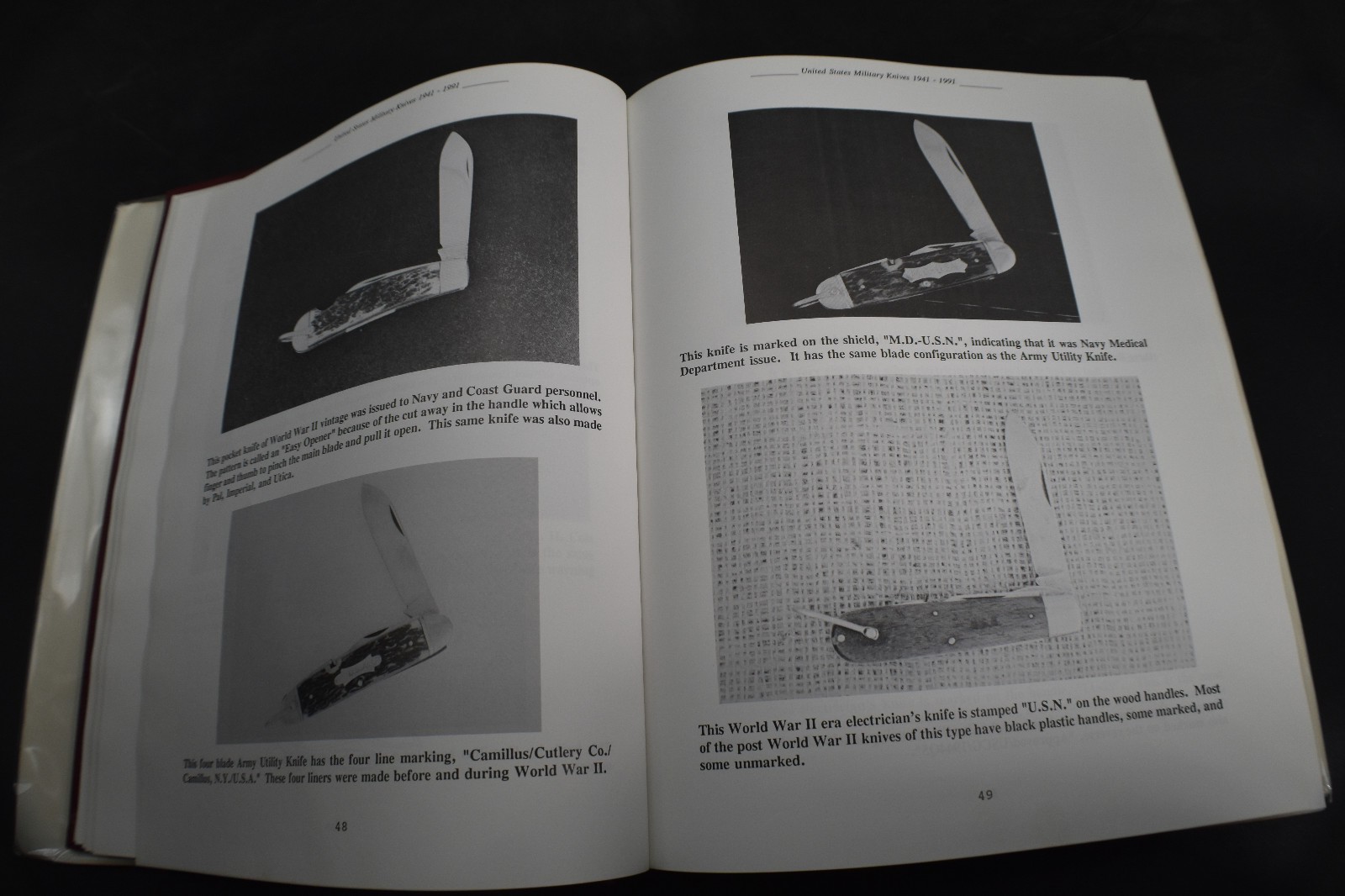 *FIRST* United States Military Knives 1941 to 1991 by Michael W Silvey HCDJ