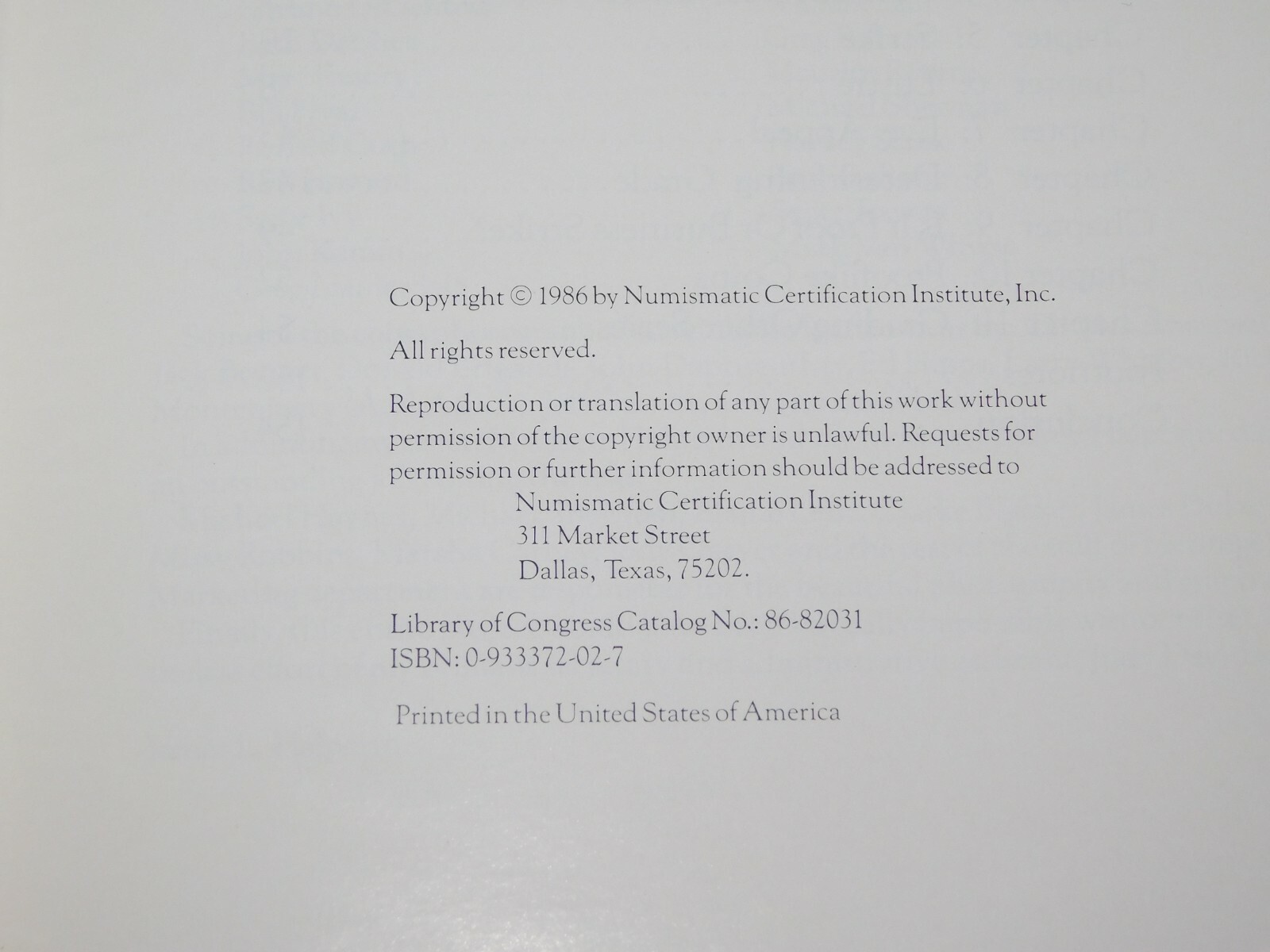 VINTAGE COIN BOOK 1986 N.C.I. GRADING GUIDE by JAMES HALPERIN