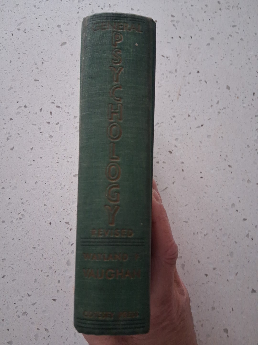 GENERAL PSYCHOLOGY REVISED by Wayland F. Vaughan 1939 Odyssey Press hardcover