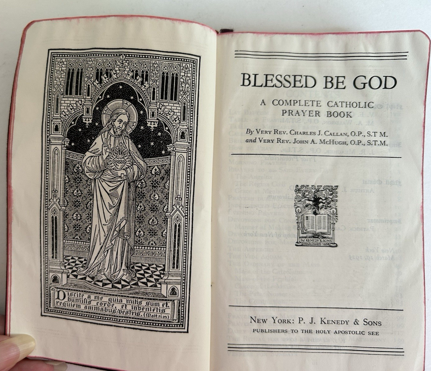 1925 Blessed Be God: A Complete Catholic Prayer Book PJ Kennedy Sons