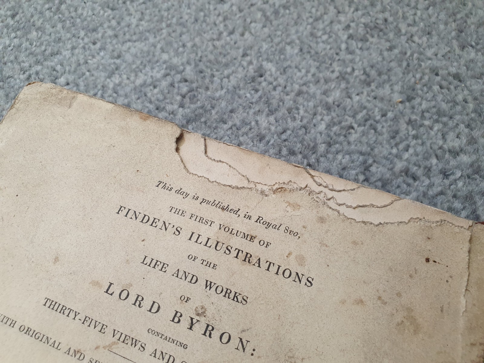 Lord Byron Life & Works Finden’s Landscape Portrait Illustrations 1833 2 vols