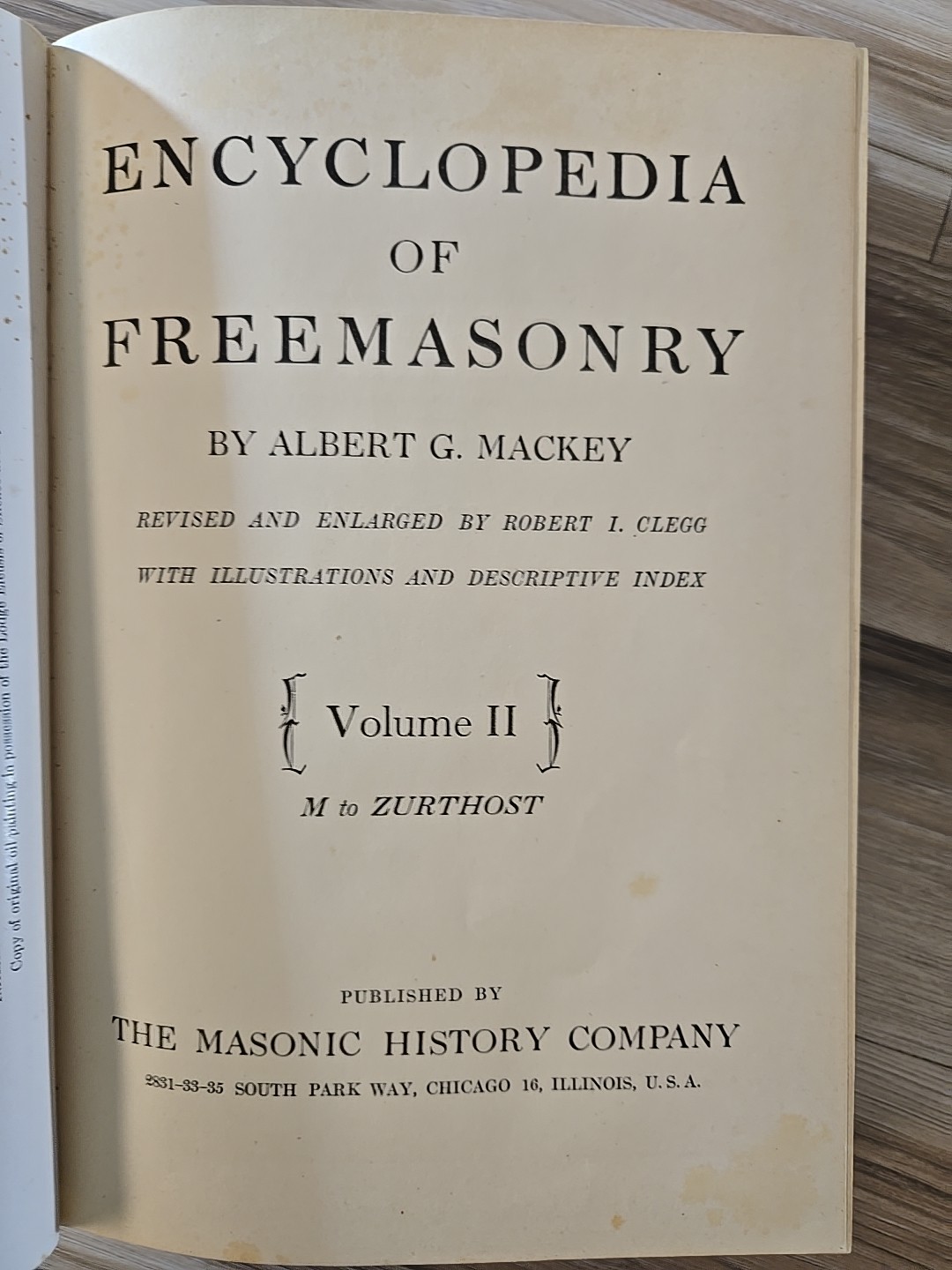 MACKEY’S REVISED ENCYCLOPEDIA OF FREEMASONRY 3 VOLUME SET THIRD PRINTING 1946
