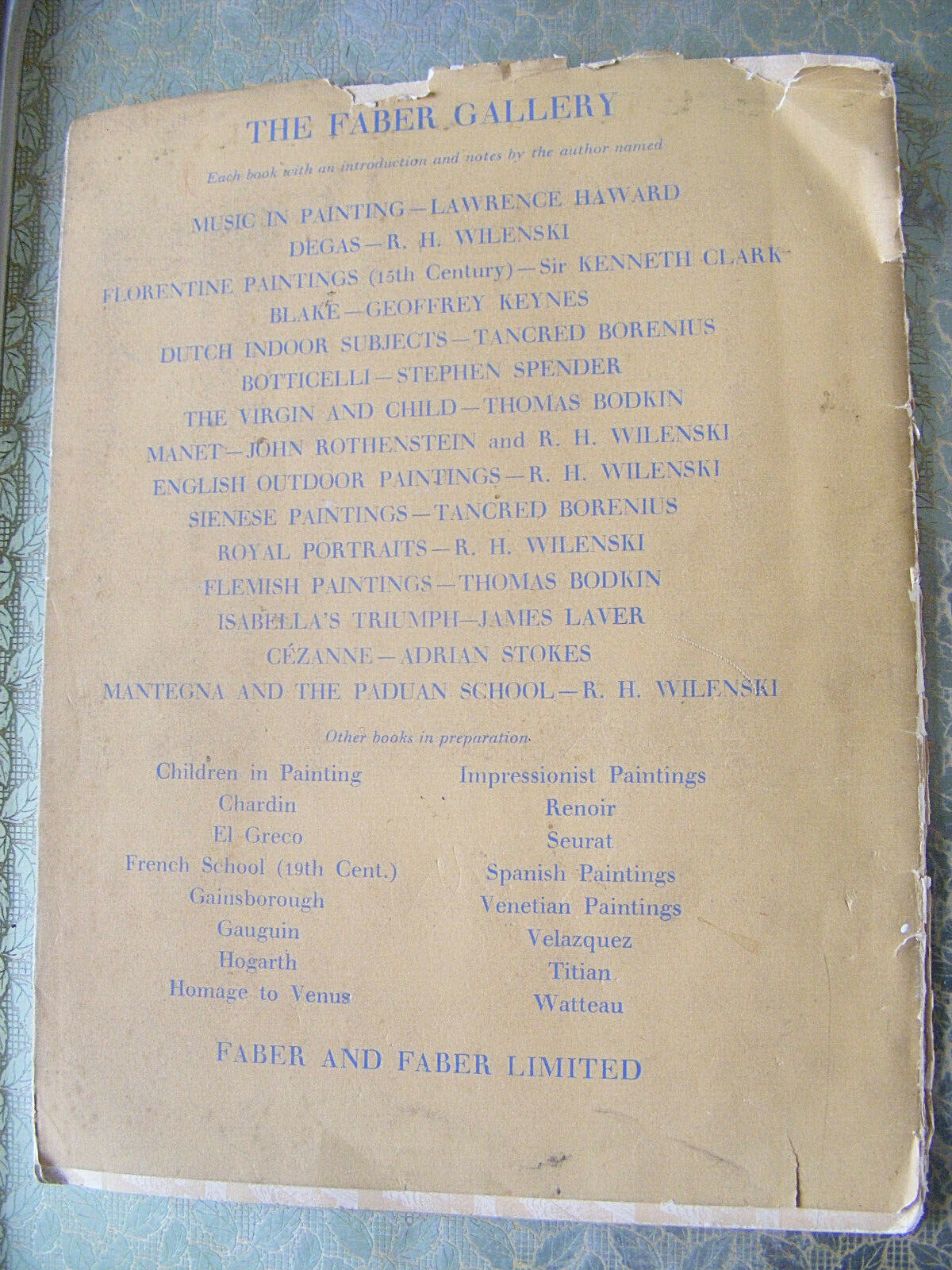 ‘Cézanne’ (1839-1906) intro by Adrian Stokes, The Faber Gallery 1st edition 1947