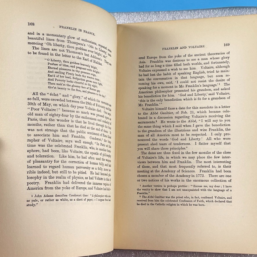 Franklin in France 2 Vols by Edward E. Hale – Roberts Bros 1888 – HC