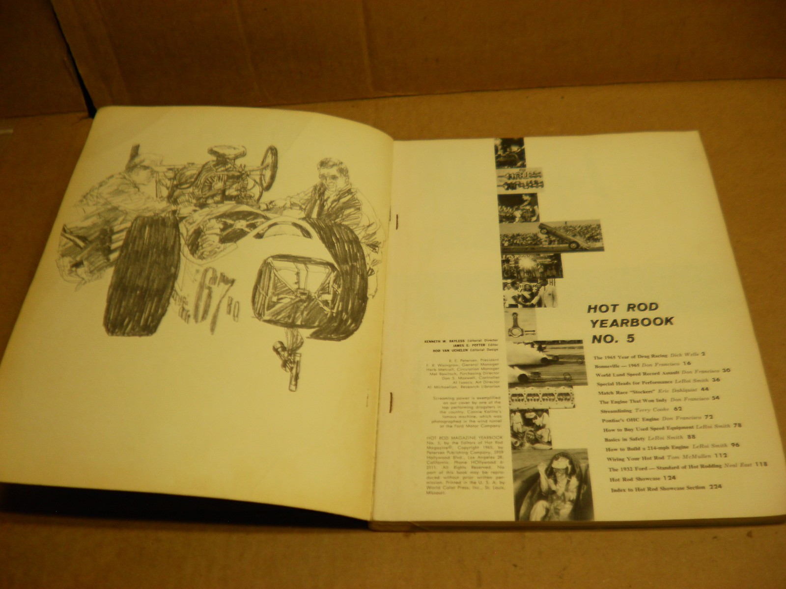 1965 HOT ROD YEARBOOK magazine No 5 Dragsters Roadsters Coupes photos 224 pages