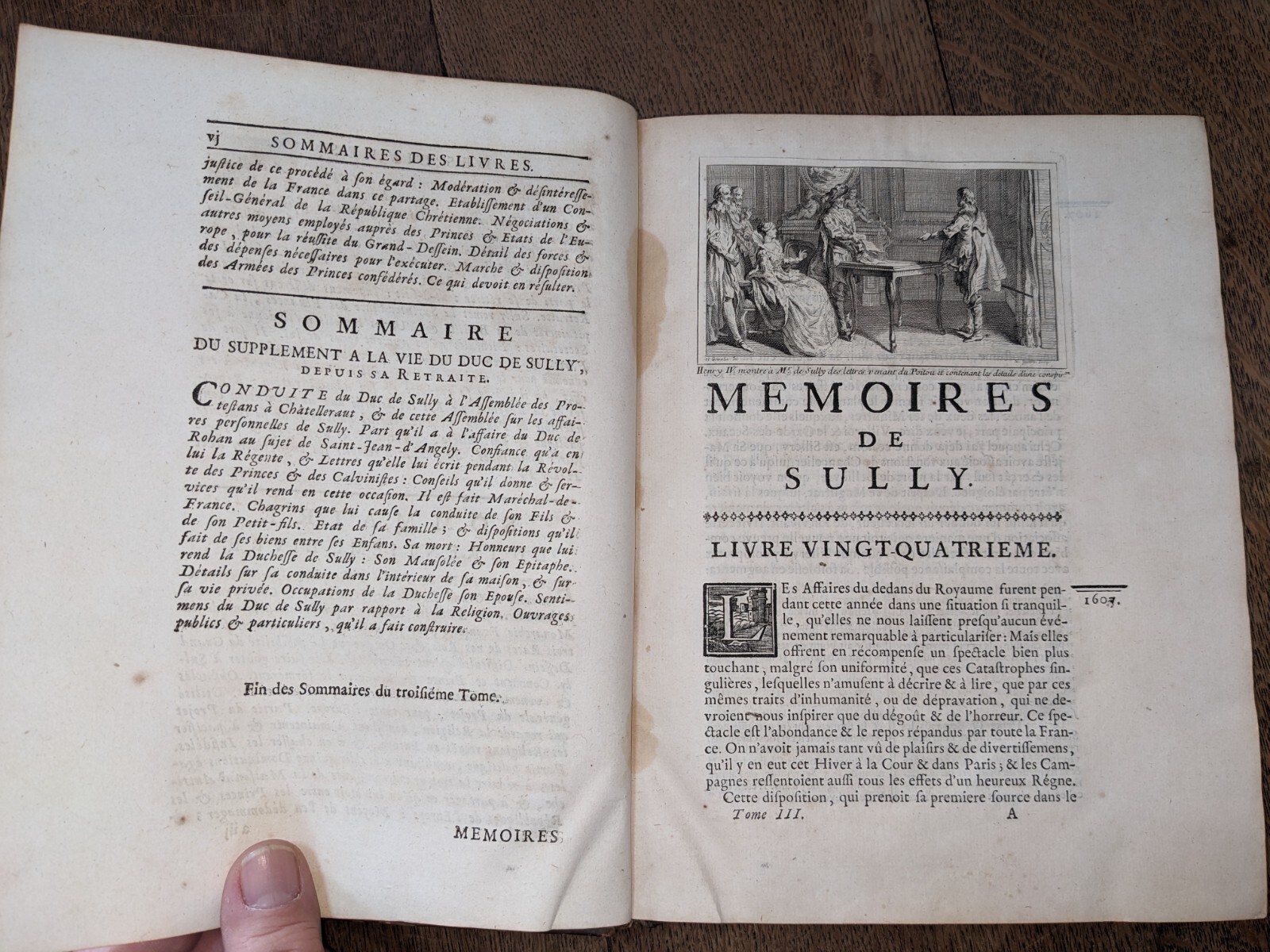 antique book-Mémoires de Maximilien de Béthune, Duc De Sully T 3 – 1747- in 4