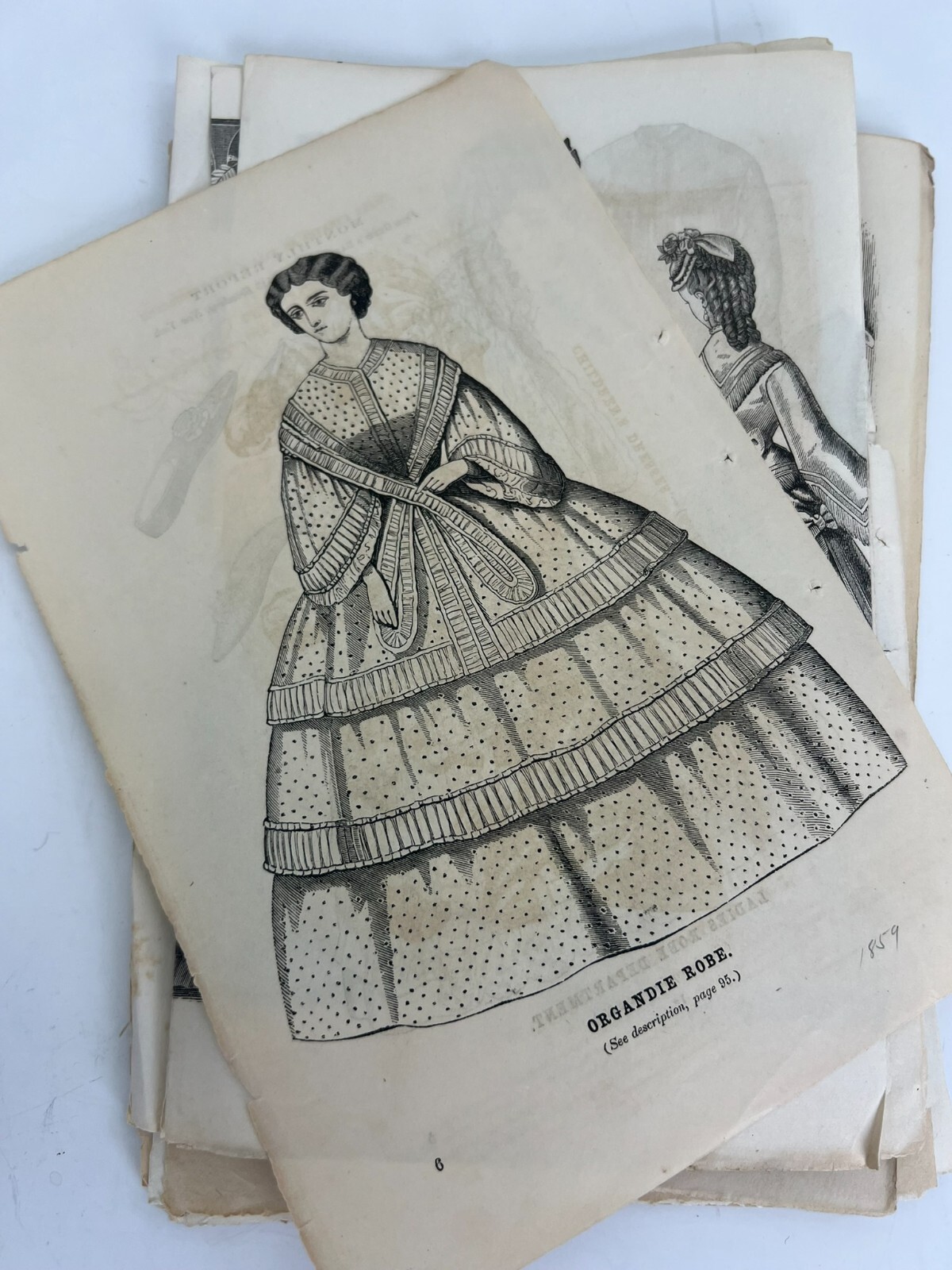 Godey’s Lady’s Book Loose Pages Children’s Fashion Lot Crafting/Mixed Media Art