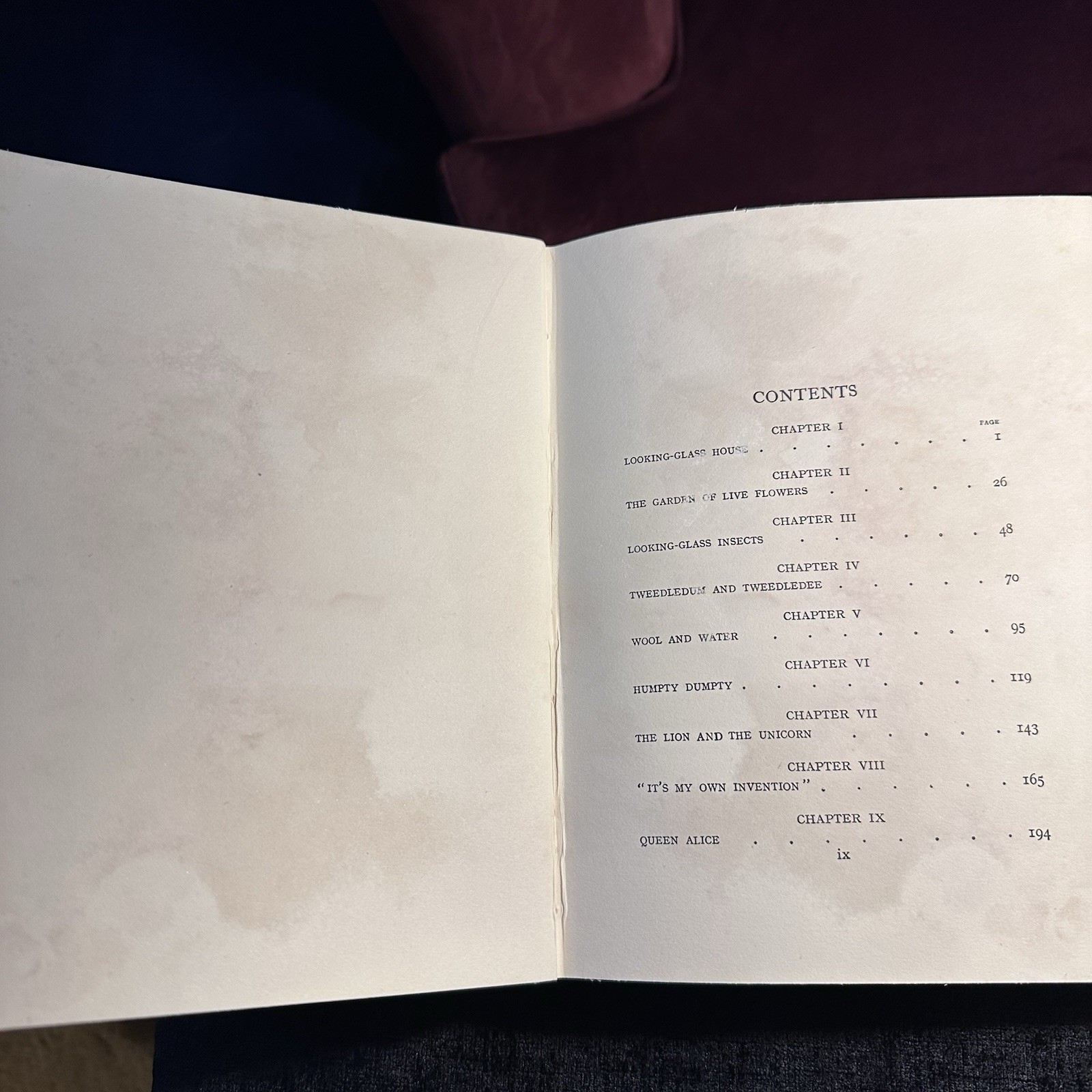 1934 Through The Looking Glass Lewis Carroll Macmillan Hardback SPARES REPAIR
