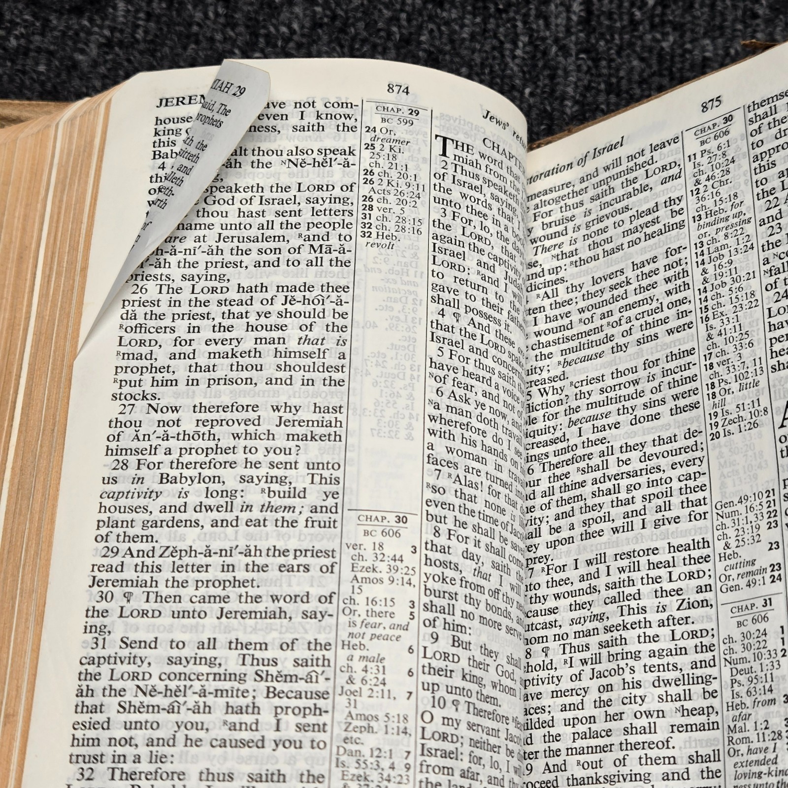 Holy Bible Leather 1960s King James Version Self‑Pronouncing with Box