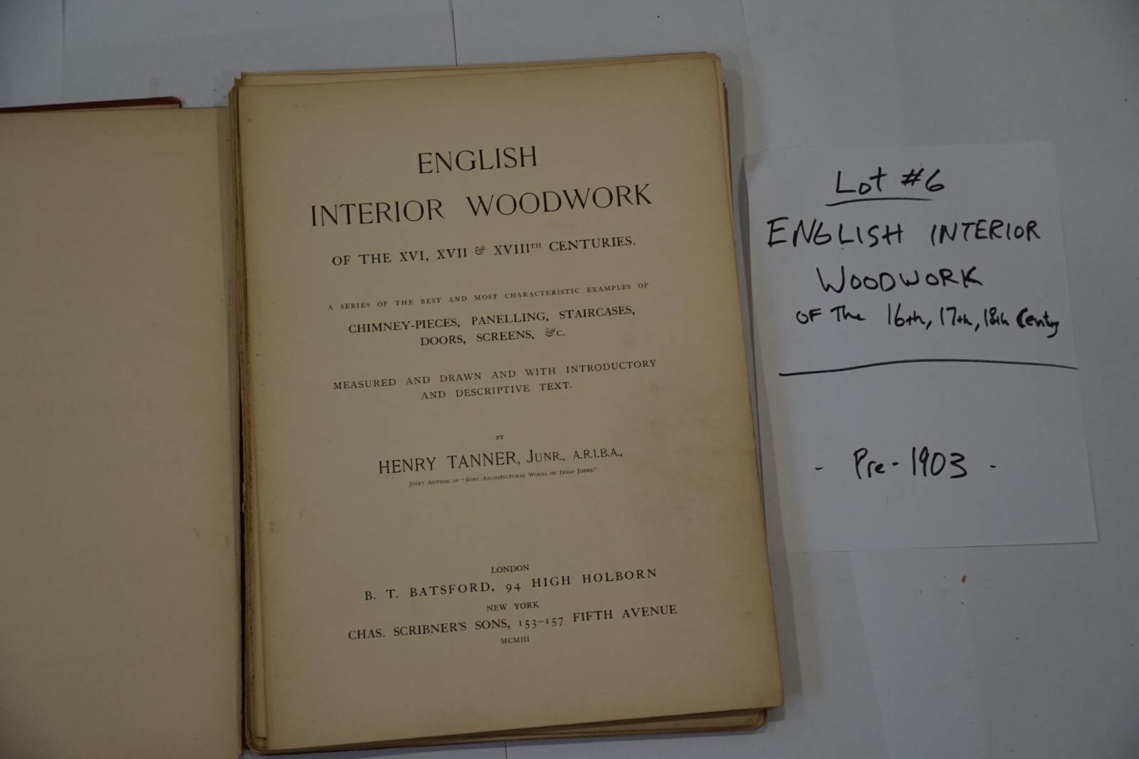 English Interior Woodwork- Priceless Antique Book with 100’s of plates