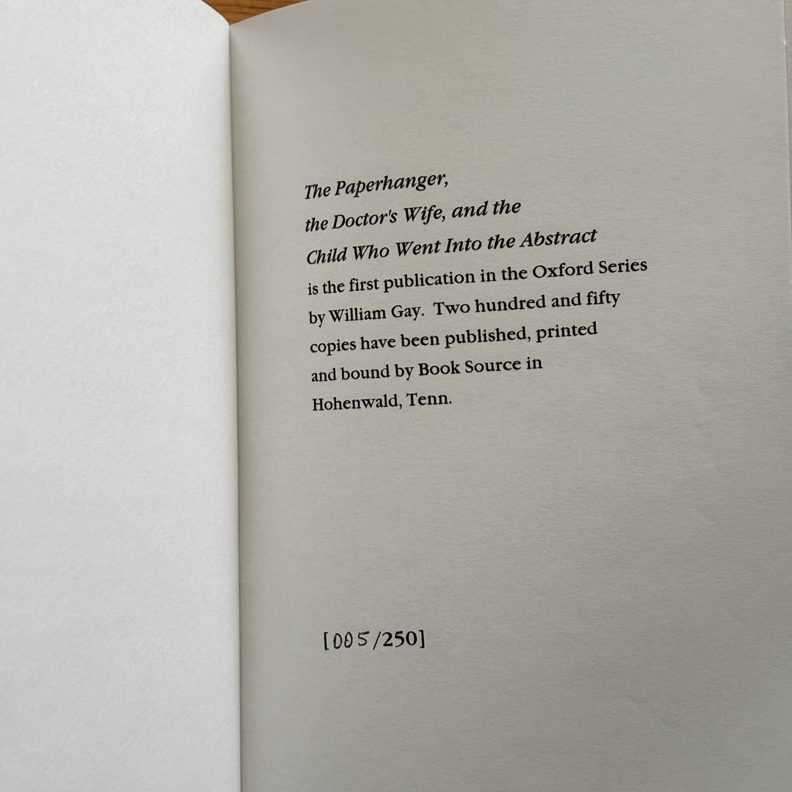WILLIAM GAY—Come Home—Oxford Series Two–Limited Edition 2000—Hohenwald TN—RARE