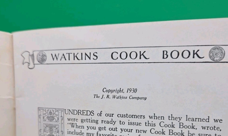 Vintage Watkins Cook Book 1930 Recipes Baking Candies Dinner 48pgs Booklet