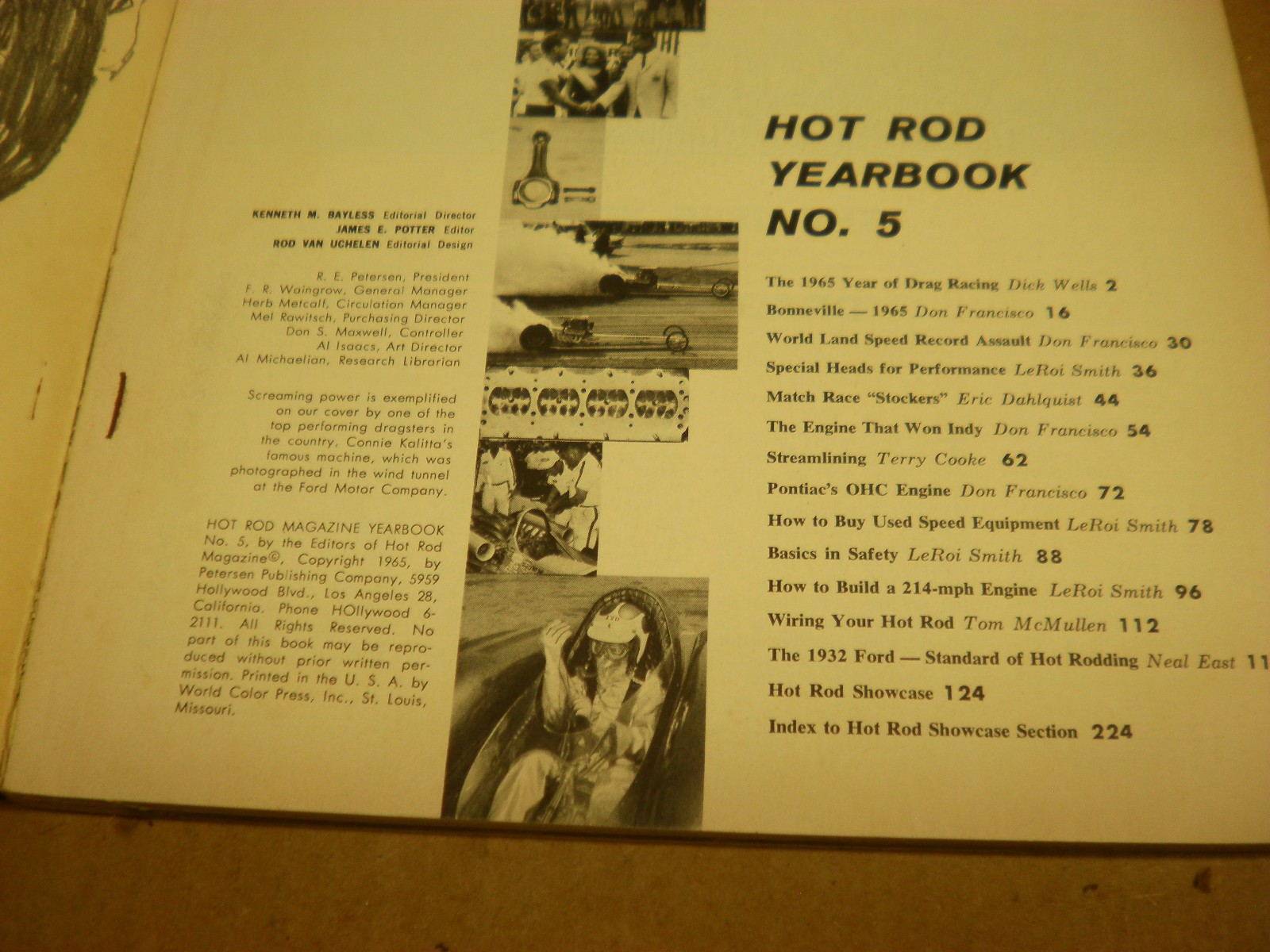 1965 HOT ROD YEARBOOK magazine No 5 Dragsters Roadsters Coupes photos 224 pages