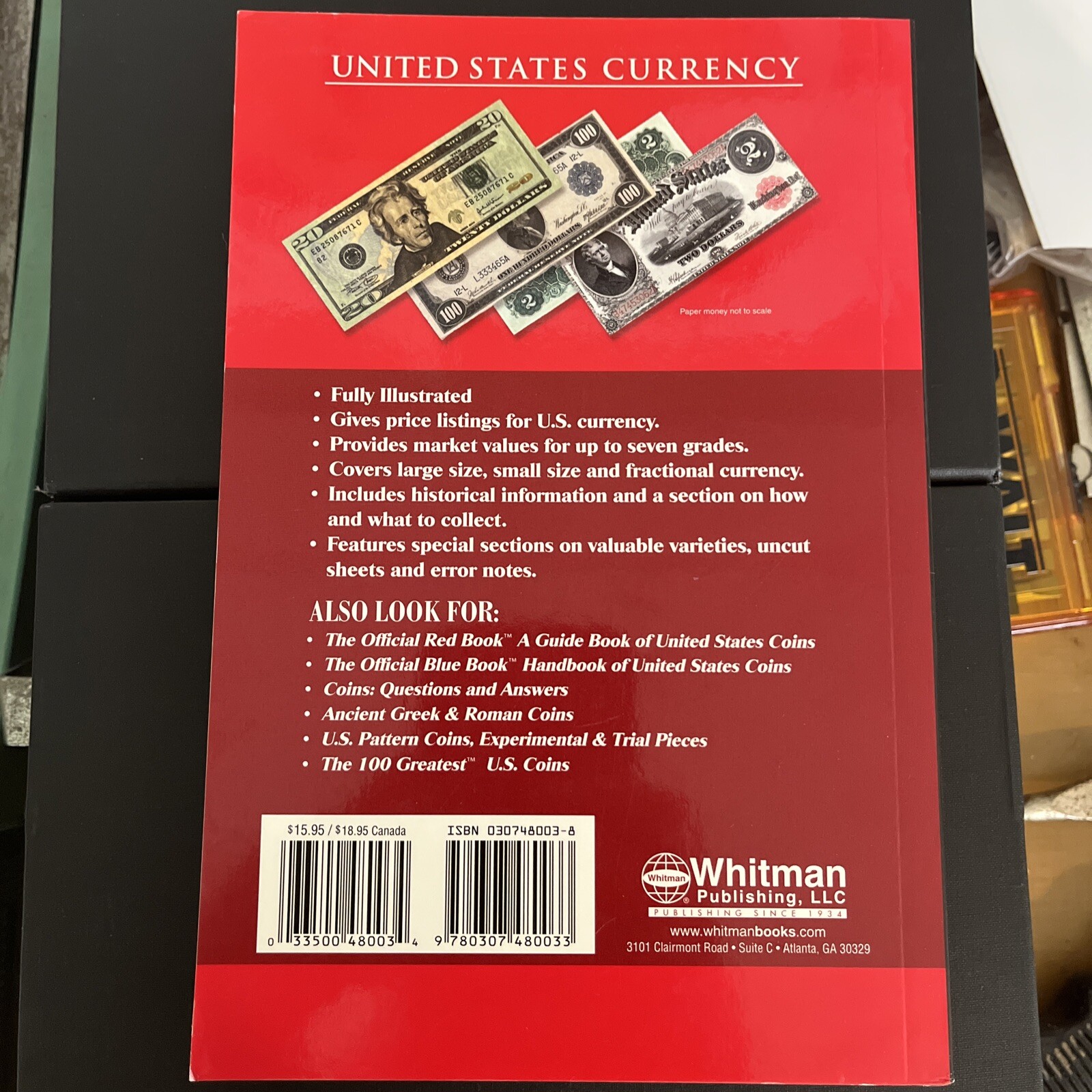 GUIDE BOOK OF UNITED STATES CURRENCY (WHITMAN By Kenneth Bressett) 3rd Ed