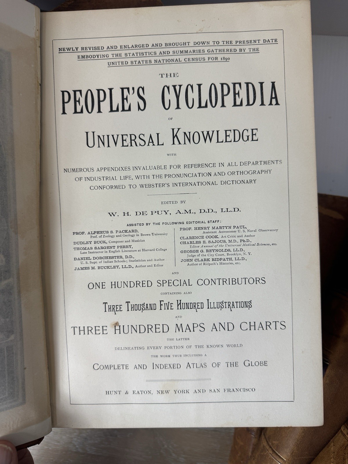 1894 People’s Cyclopedia of Universal Knowledge Complete 6 Volume Set Leather