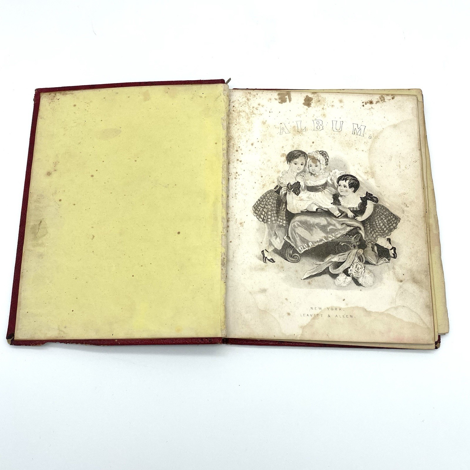 The Sunbeam Album Victorian Friendship Album Leavitt & Allen 1860’s Hardcover