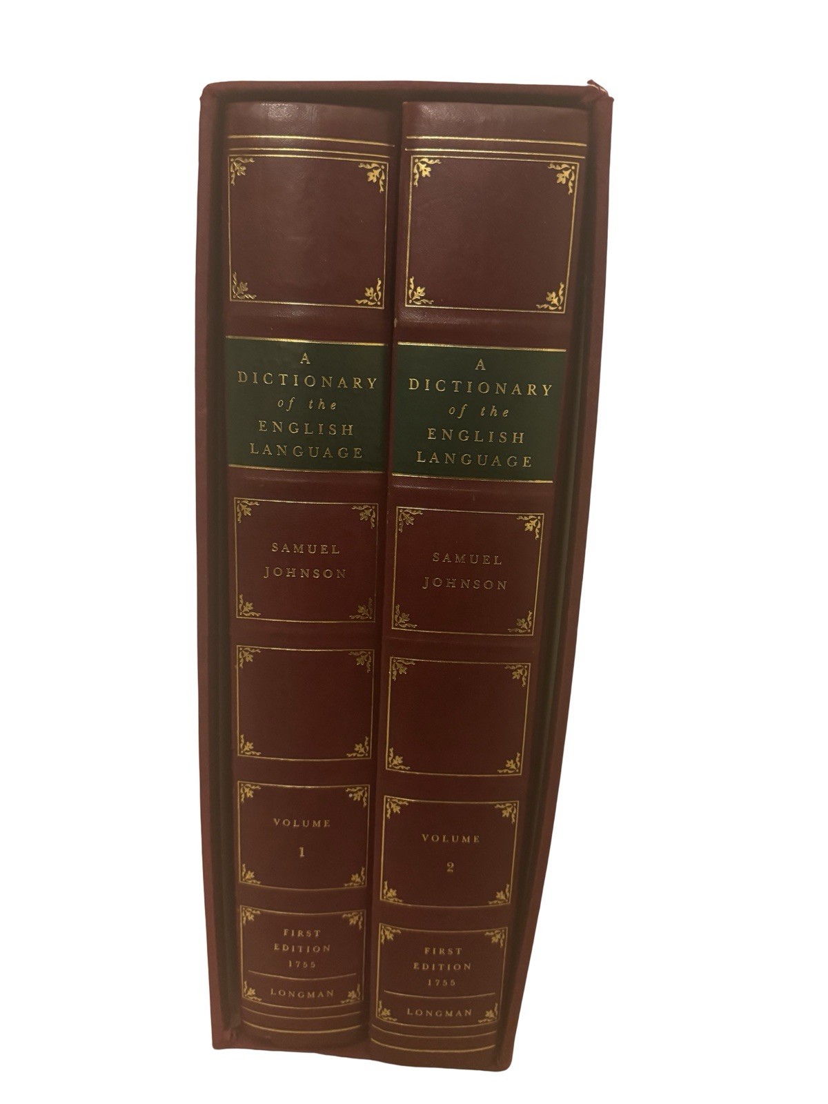 Facsimile DICTIONARY OF THE ENGLISH LANGUAGE by Samuel Johnson 2 vols