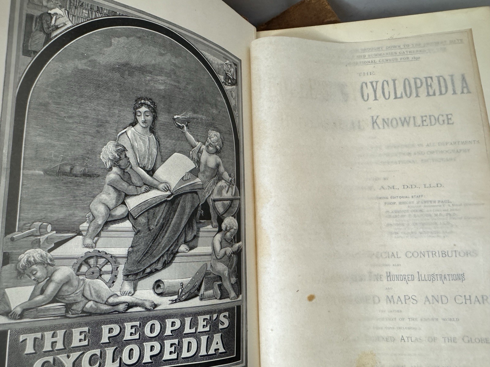 1894 People’s Cyclopedia of Universal Knowledge Complete 6 Volume Set Leather