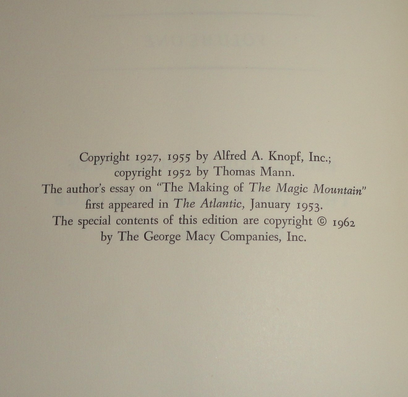 Signed Felix Hoffmann THE MAGIC MOUNTAIN Thomas Mann Limited Editions Club 2 Vol