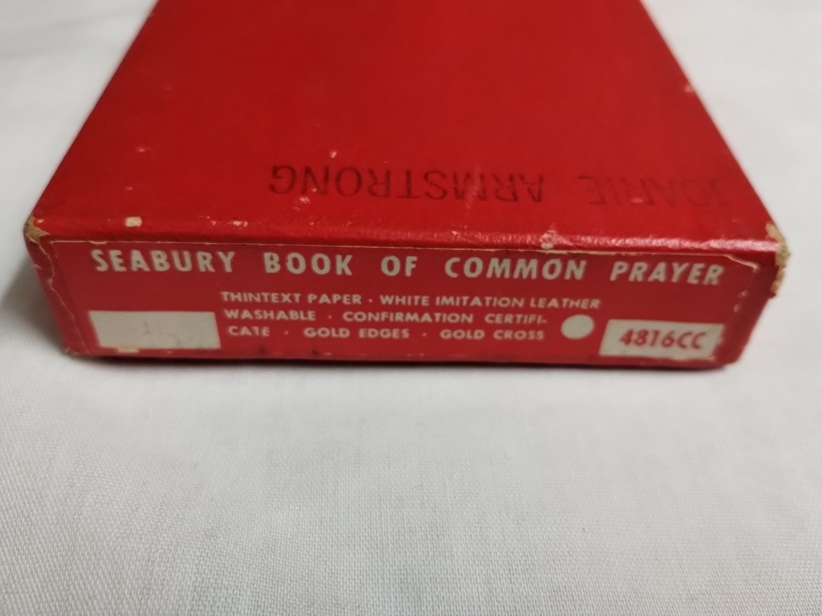 The Book of Common Prayer by Seabury 1953 Vintage w/ White Faux Leather-Binding