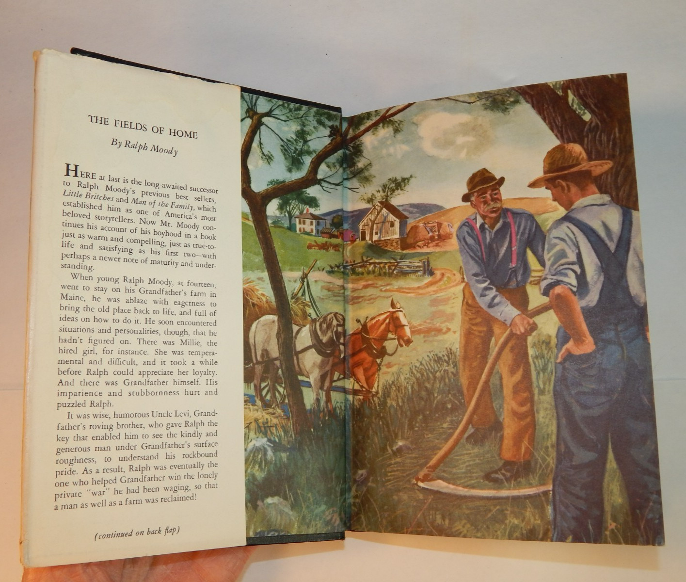 The Fields of Home by 1953 Ralph Moody Hardback Dustcover
