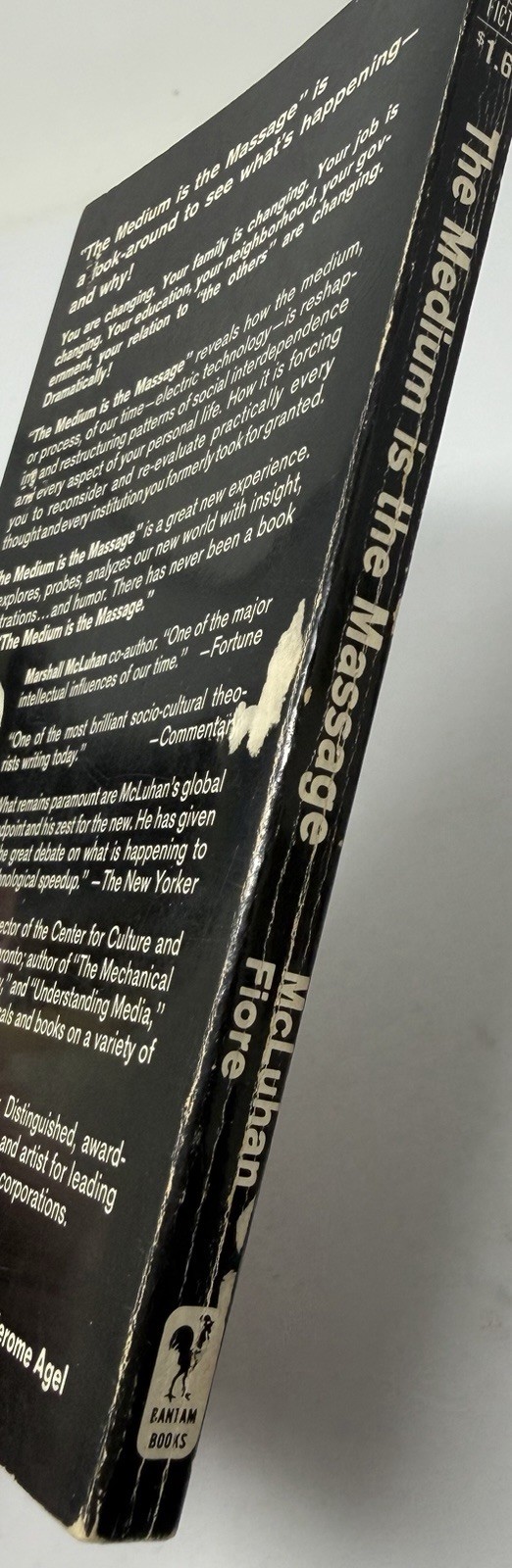 The Medium is the Massage Marshall McLuhan 1967 First Paperback Ed. Vintage Book