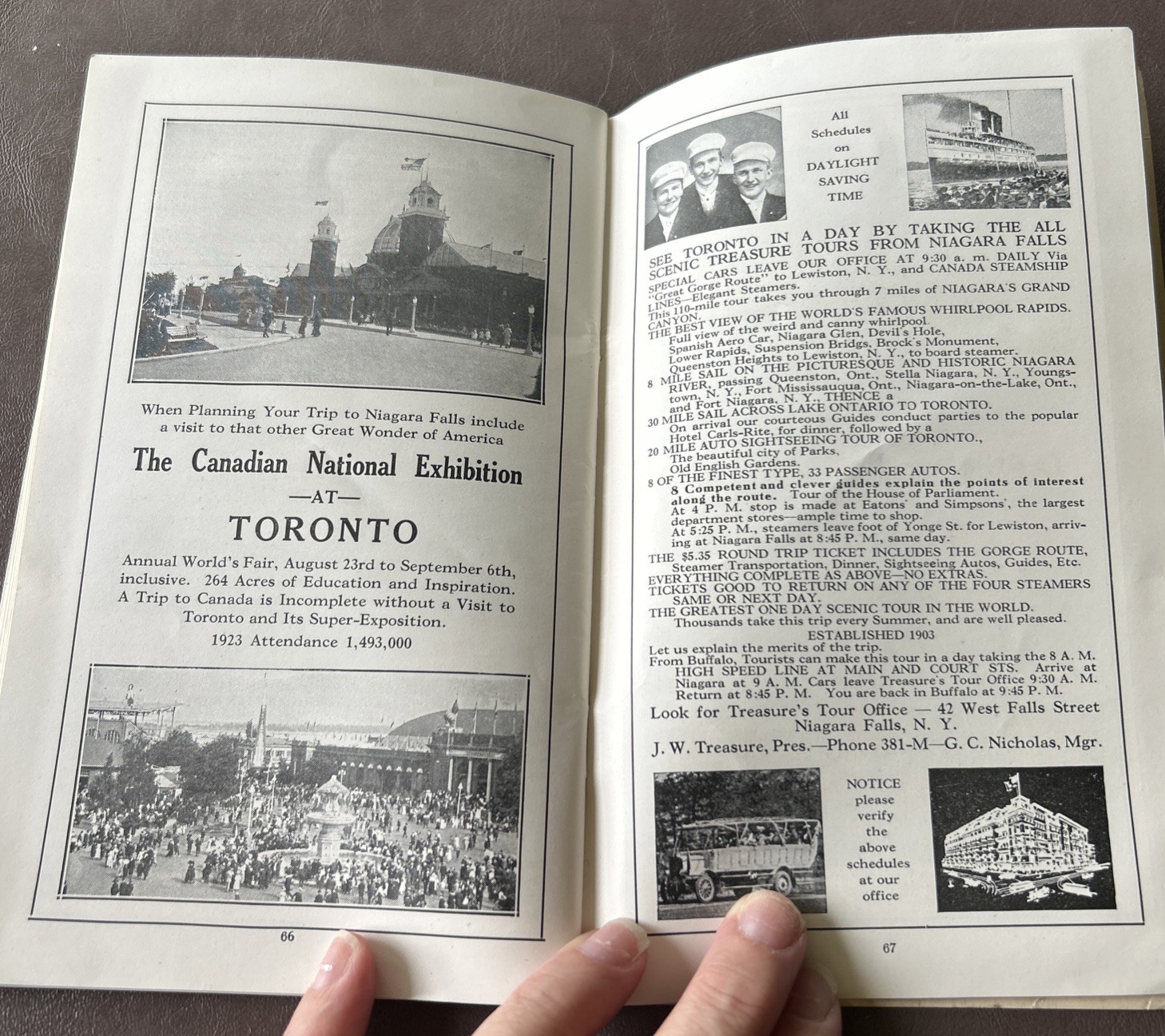 Antique 1924 The New Guide And Key To Niagara Falls Travel Guide And Pictures