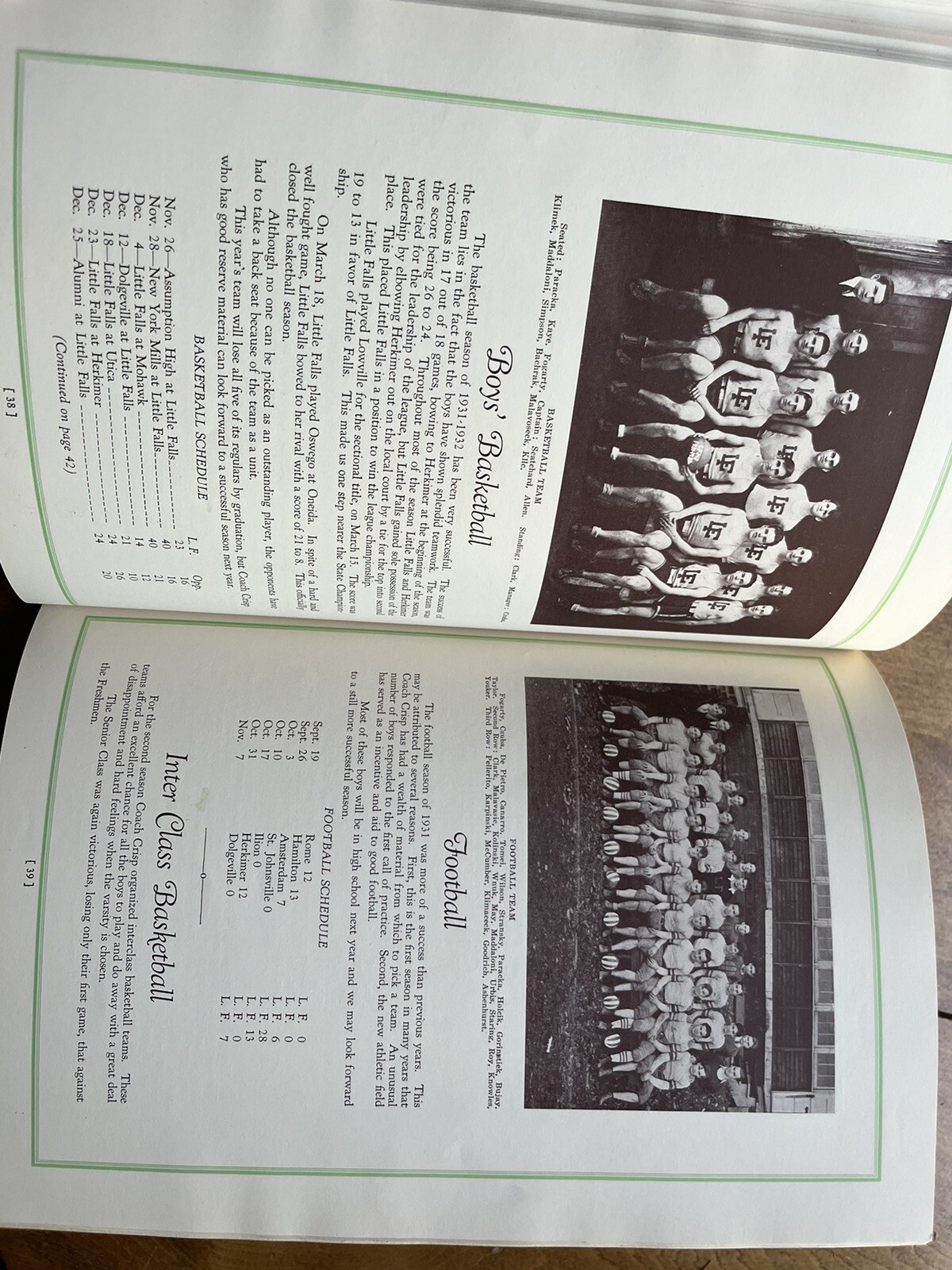 LITTLE FALLS New York NY 1932 HIGH SCHOOL YEARBOOK Students FACULTY Sports Teams