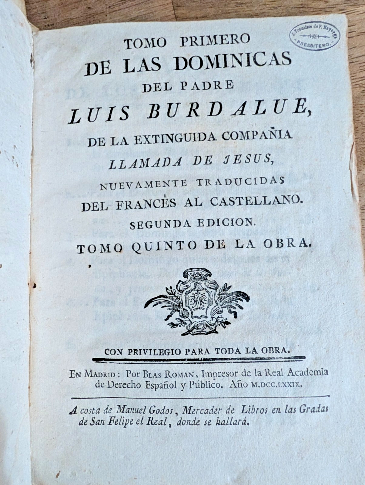Antique Vellum Bound 1789 Theology Book of Sermons in Spanish Dominican Sisters