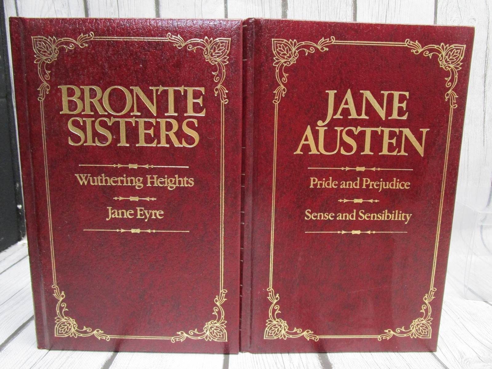 Longmeadow Press Bonded Leather Book Lot 6 Wells Twain Austen Bronte London +