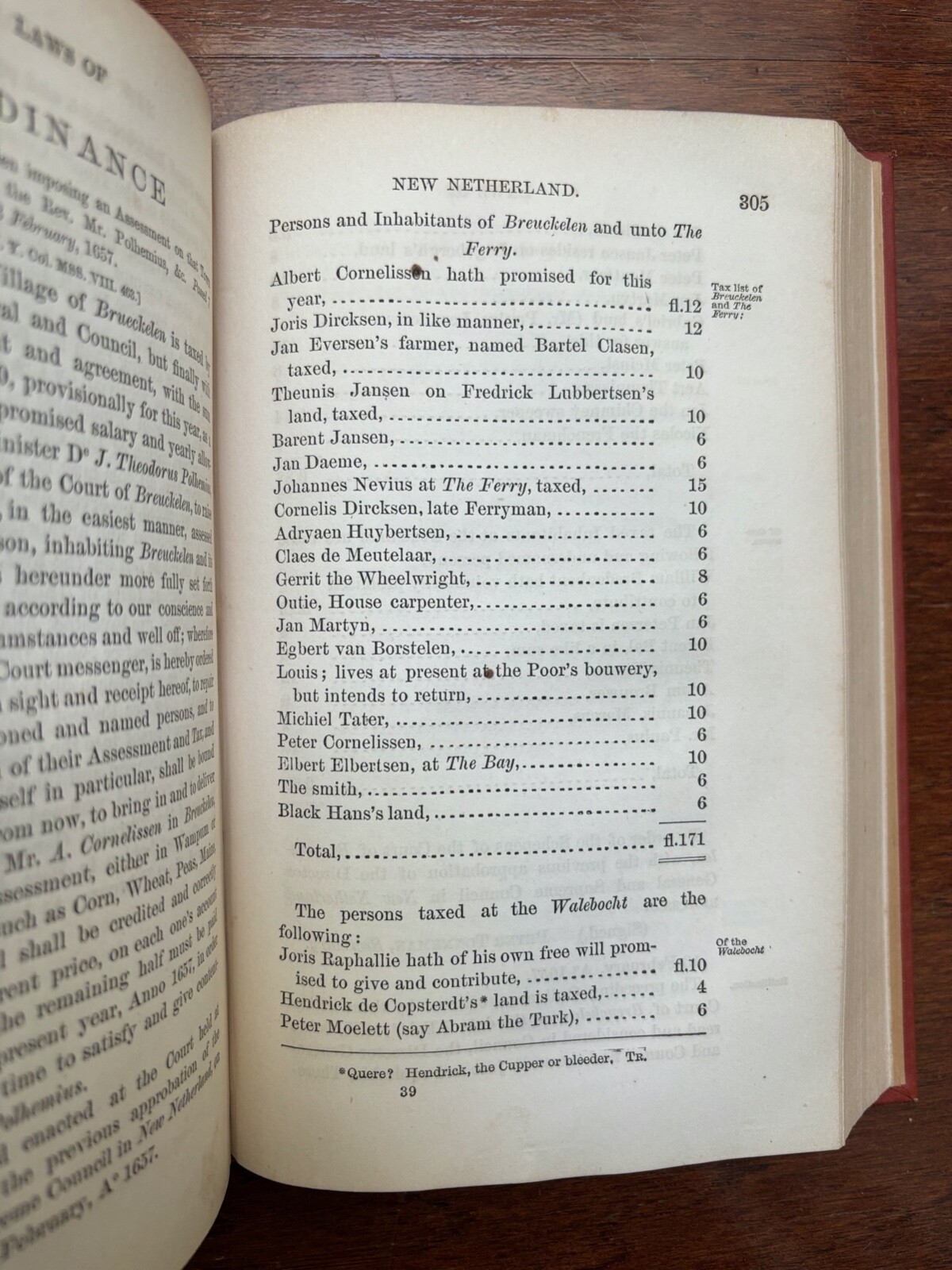 LAWS AND ORDINANCES OF NEW NETHERLANDS 1638-1674 – EB O’CALLAGHAN – 1868 ANTIQUE