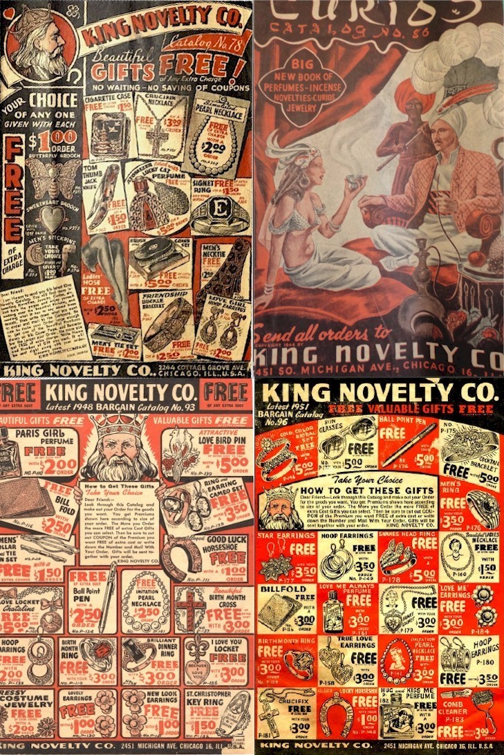 King Novelty Co. Curios Gags Jokes Toys Gifts Fun Magic – 13 Old Catalogs on DVD