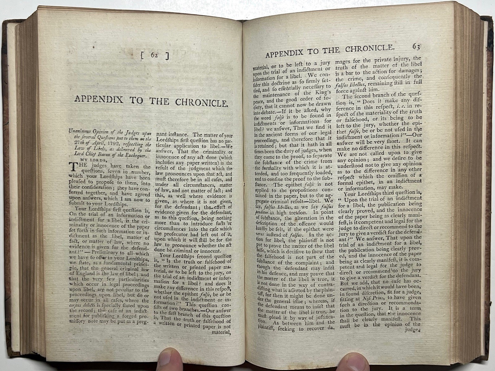 1792 ANNUAL REGISTER HISTORY POLITICS LITERATURE BURKE FIRST ED HALF CALF LONDON