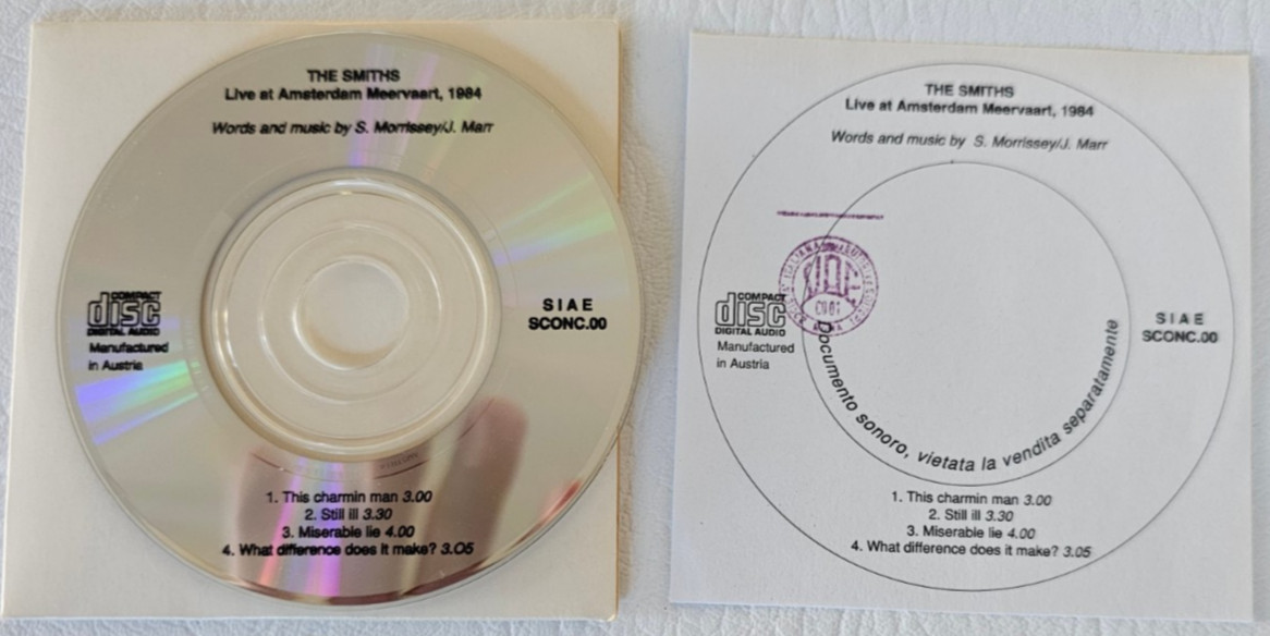 OOP Vtg SMITHS 1982-1987 BILINGUAL LYRIC BOOK Illus ITALIAN ENG +LIVE MINI-CD