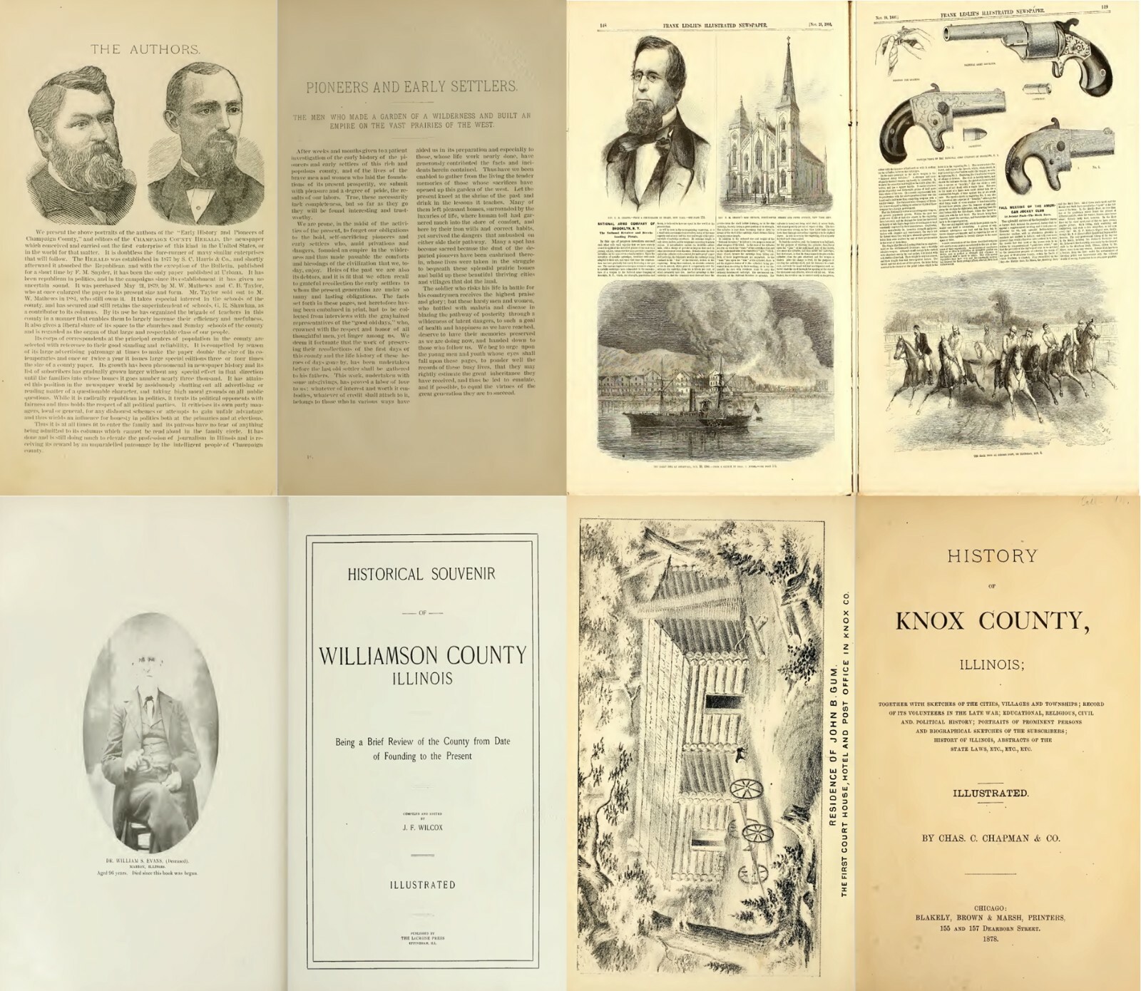 Illinois History Genealogy Ancestry Family Records V.2 – 112 Old Books on DVD