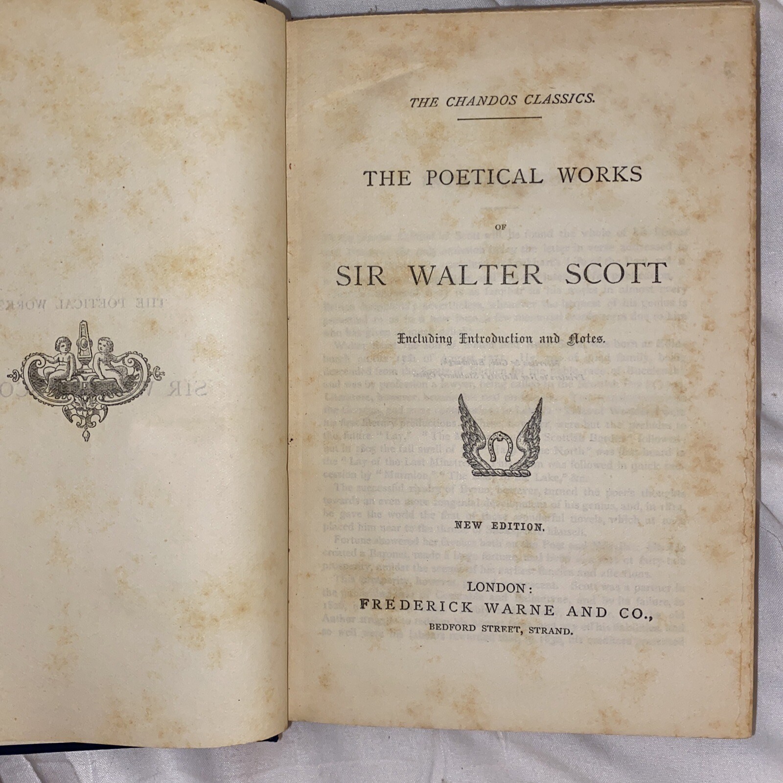 The Poetical Works of Sir Walter Scott Frederick Warne & Co. Ltd Antique