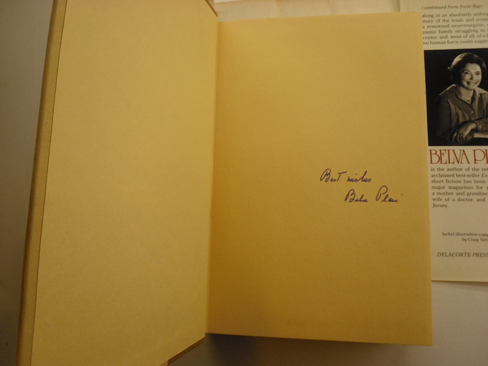 Random Winds, Belva Plain, Signed by Author, 1st Edition, 1980