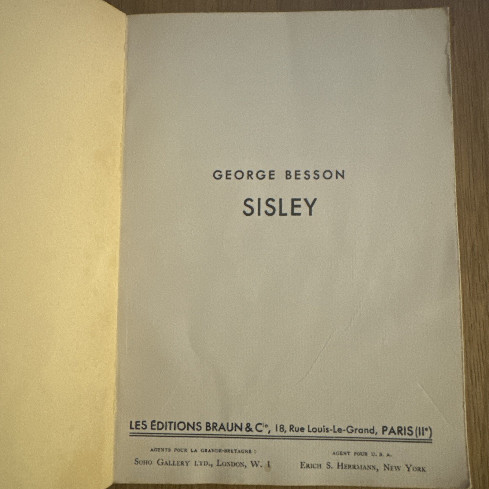 Vtg 1950’s Braun & Cie Collection des Maitres Art History Booklet Sisley Fr/Eng