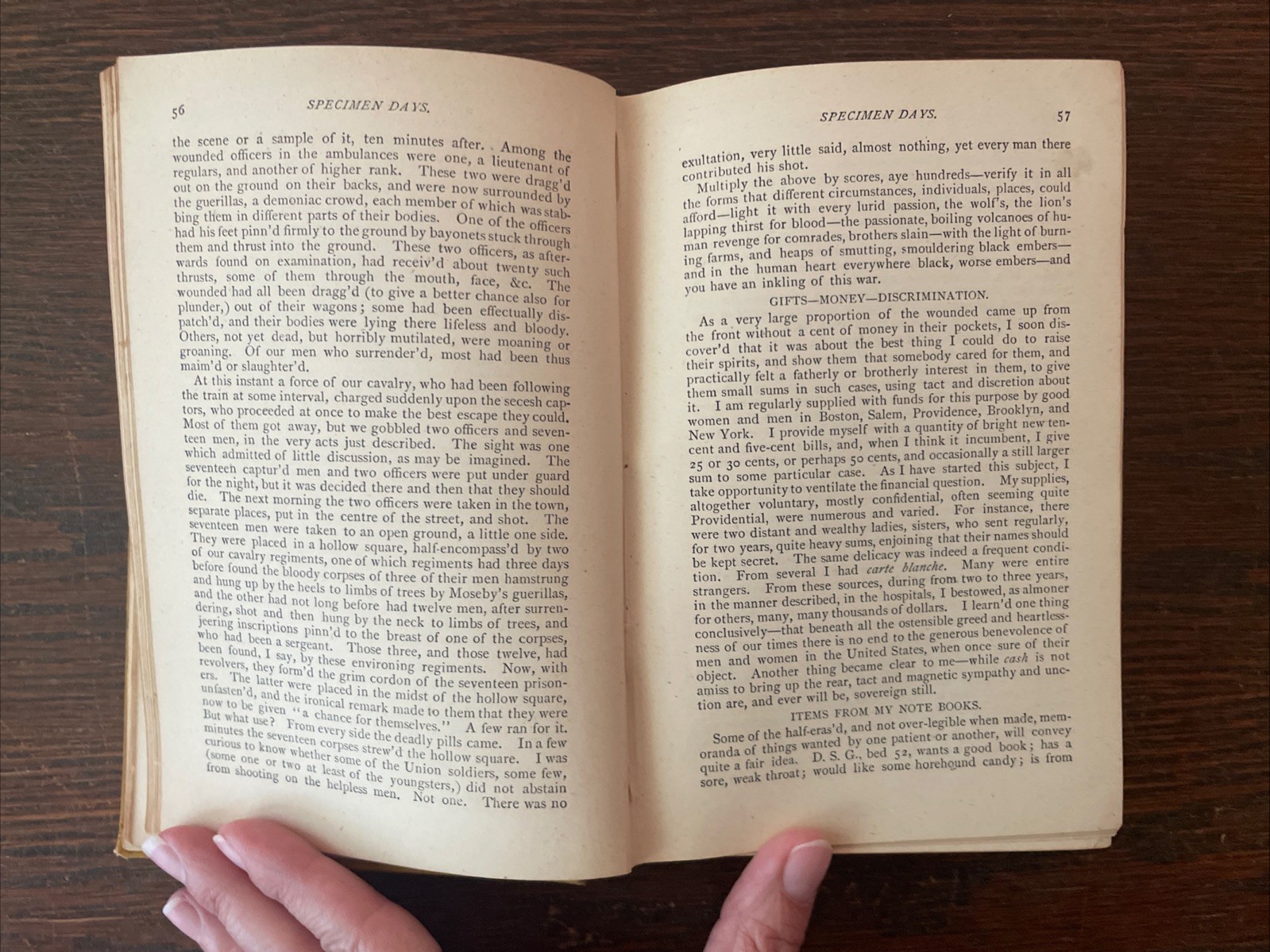 Specimen Days & Collect by Walt Whitman 1st Edition Antique 1882-’83 Book